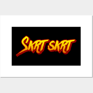 SKRT SKRT!! Yellow Graffiti Posters and Art